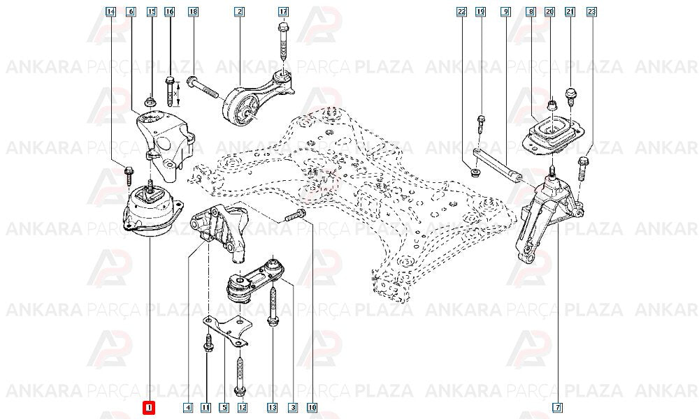 Motor Takozu Sağ Laguna 2 Velsatis Clio Espace 4 1,6/1,8/1,9/2,0