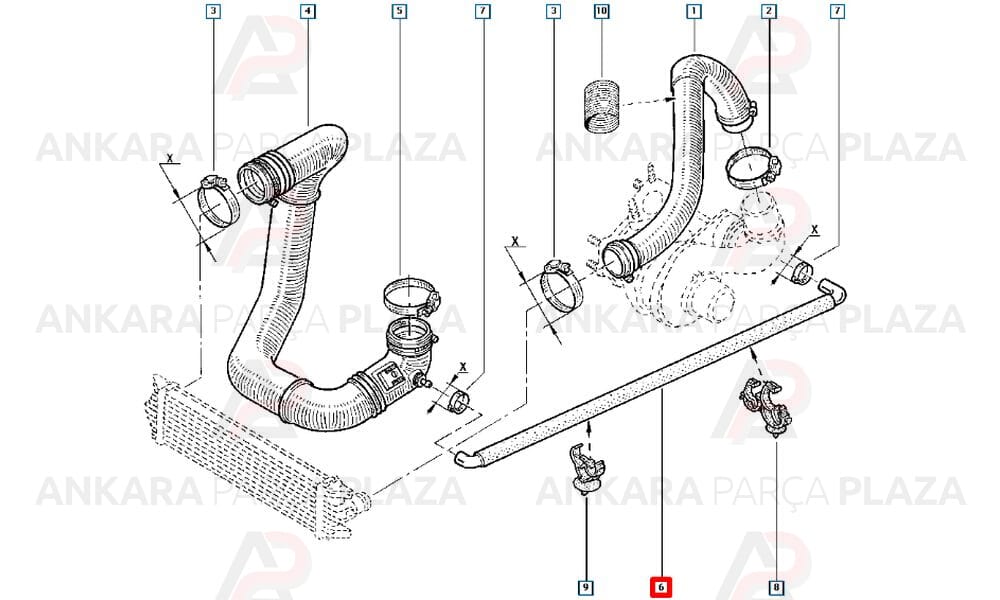 Master 2 2.5 Dci Turbo Hortumu Orijinal 8200058282