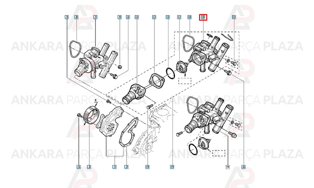 Laguna Megane 2.0 8V Termostat Orijinal 8200065390