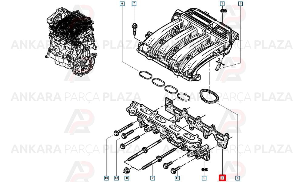 Clio 1.4 8V Laguna Megane Scenic 1.4 16V Emme Manifold Contası Royal