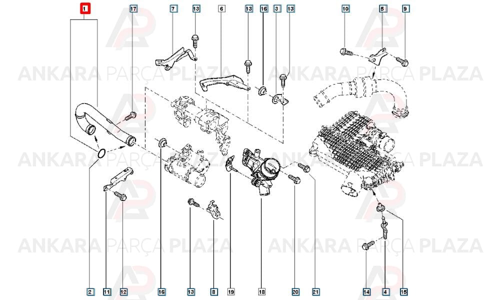 Hava Filtre Borusu Clio 2 K9K Kangoo 1.5 8200067215