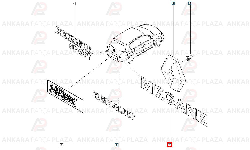 Megane Bagaj Yazısı - Megane 2 - Mtj