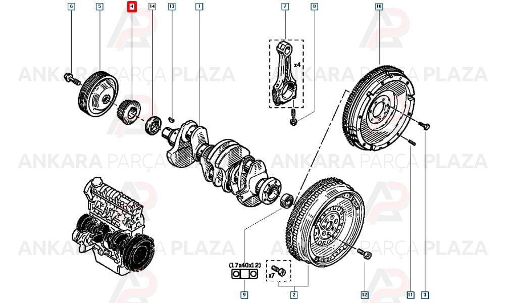 Krank Dişlisi Laguna 2 1.9 Turbo Dizel 8200073935