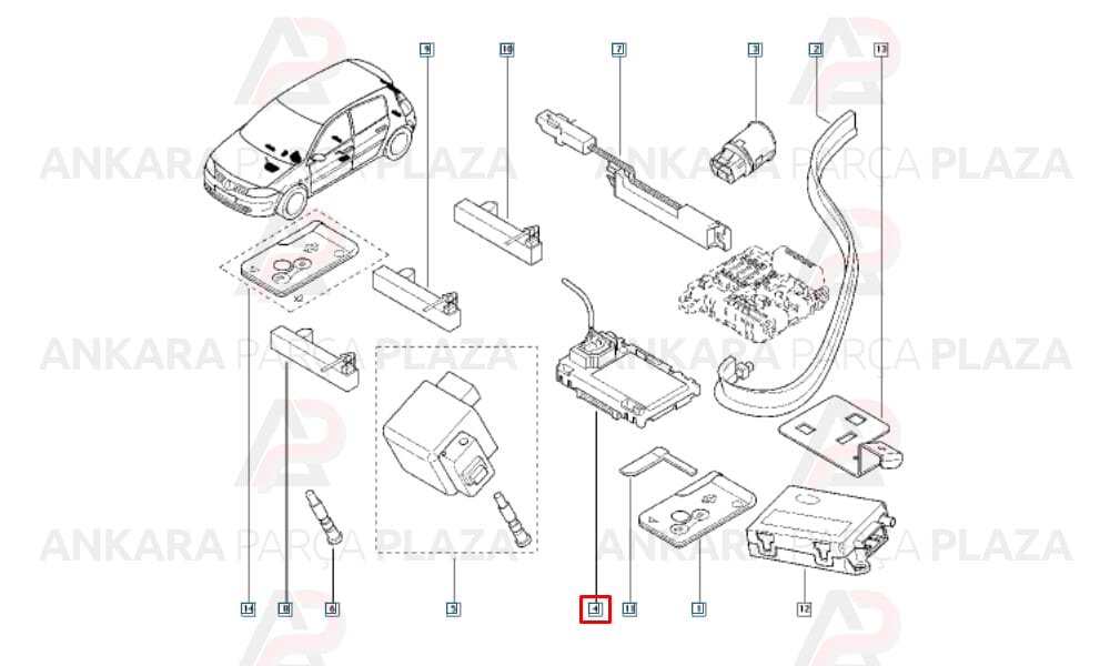 Megane 2 Kart Yuvası Orijinal 8200074331