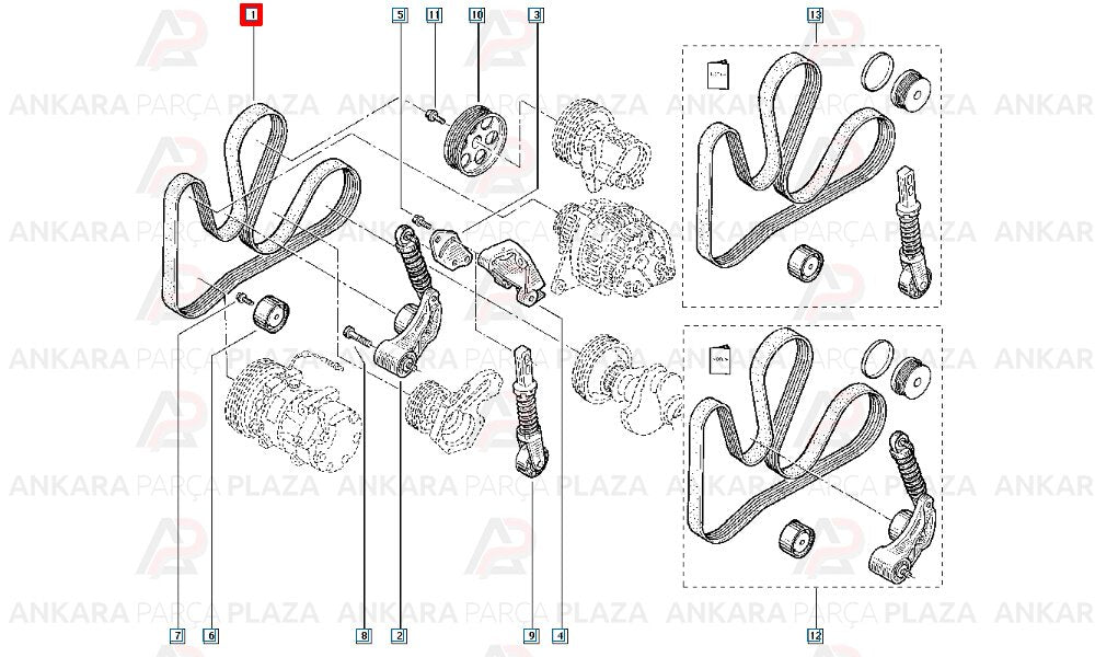 Megane Laguna Kanallı Kayış 6Pk 1605