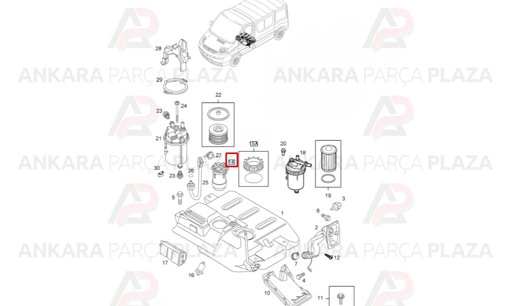 Trafic 2 Yakıt Depo Şamandırası Orijinal 8200084183