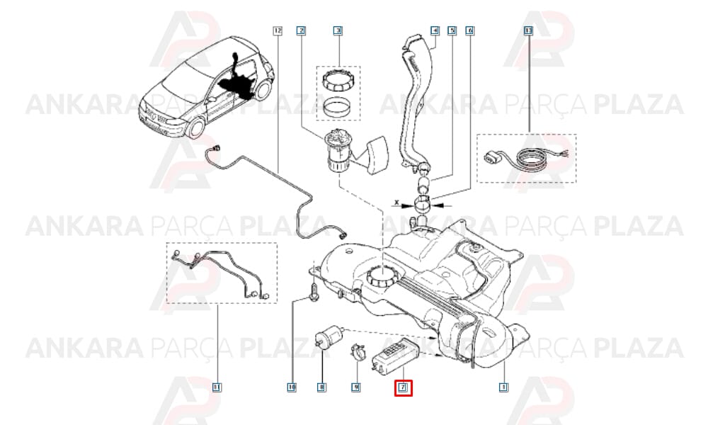 Kanister Benzin Hava Dinlendirici Megane 2 8200090571