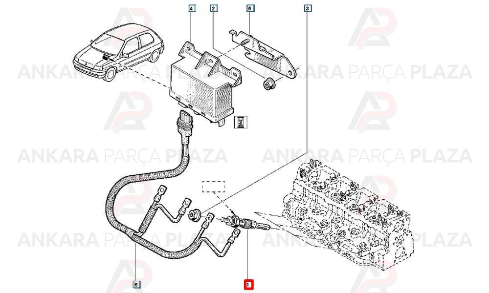 Isıtma Kızdırma Bujisi Renault R19 F8Q 1.9 Dizel 8200090817 7701069731