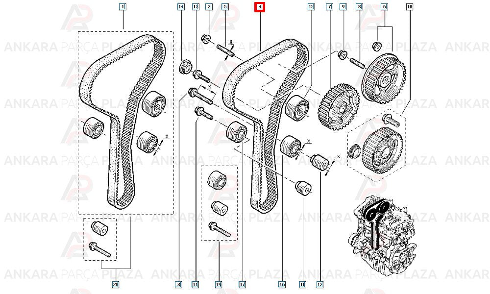 Laguna 1.8 16V Triger Kayışı 1998 - 2001 Gates