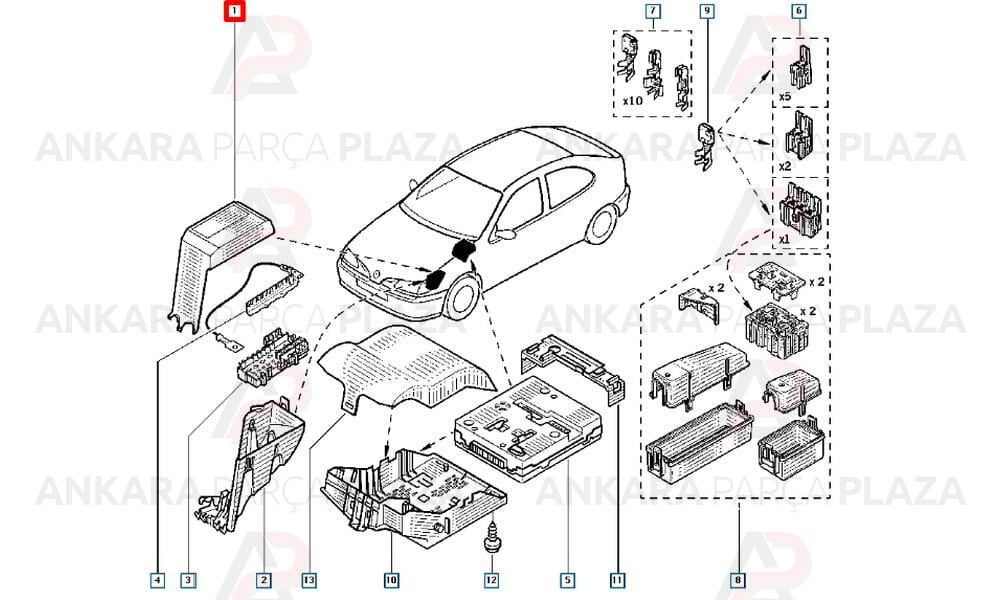 Role Kutu Kapağı Üst Megane 8200100646