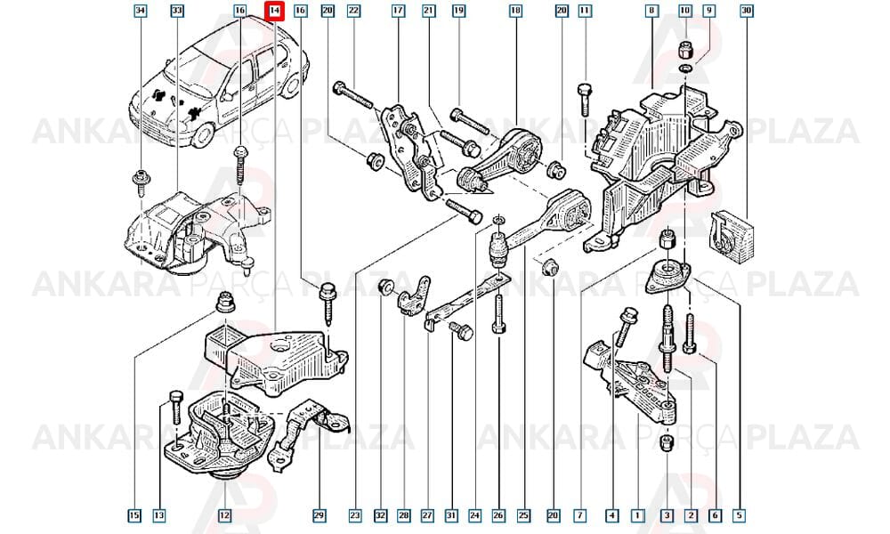 Motor Kulağı Lb1W Clio 2 8200101849