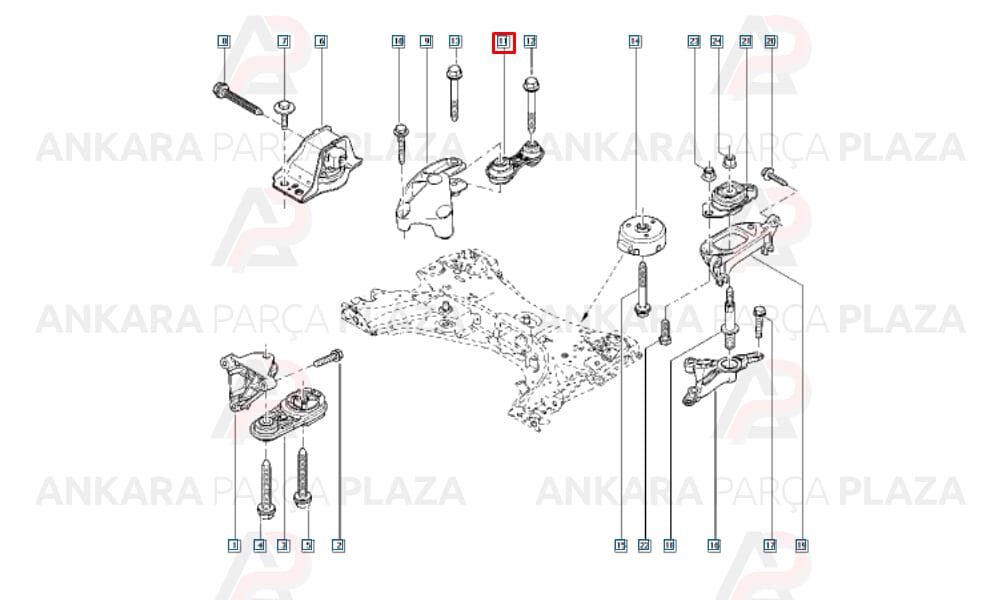 Motor Takozu Sağ Megane 2 Scenic 2 2,0 16V