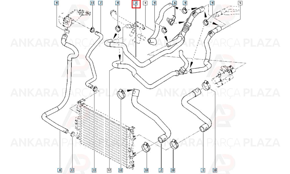 Kalorifer Hortumu Megane 2 Scenic 2 1.5Dcı