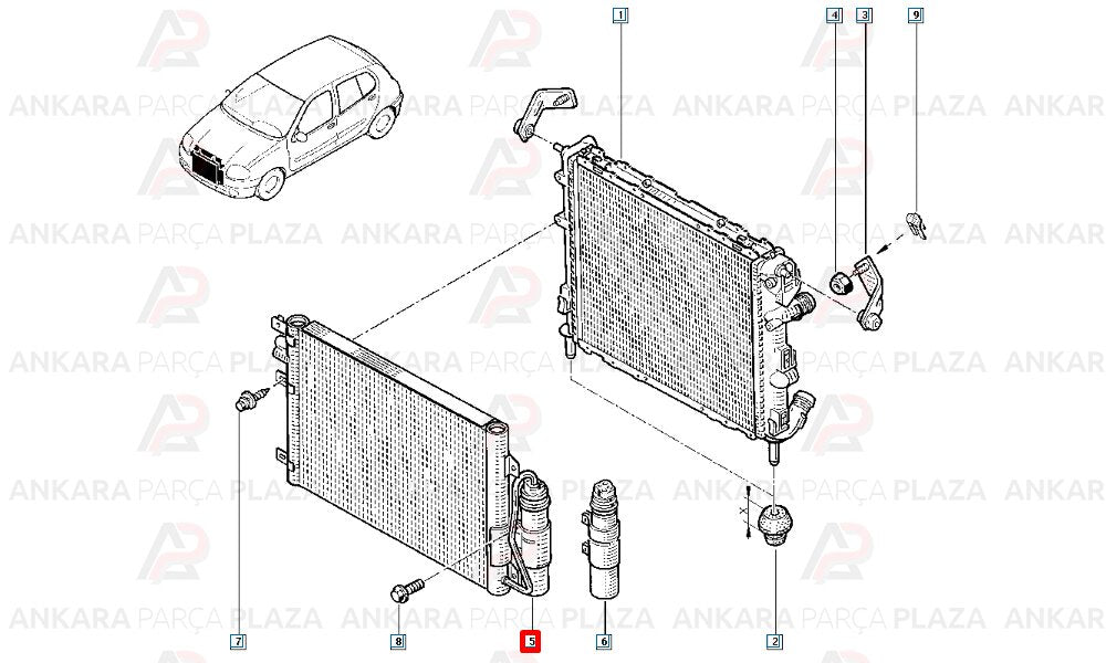 Klima Radyatörü Clio Kangoo Thalia