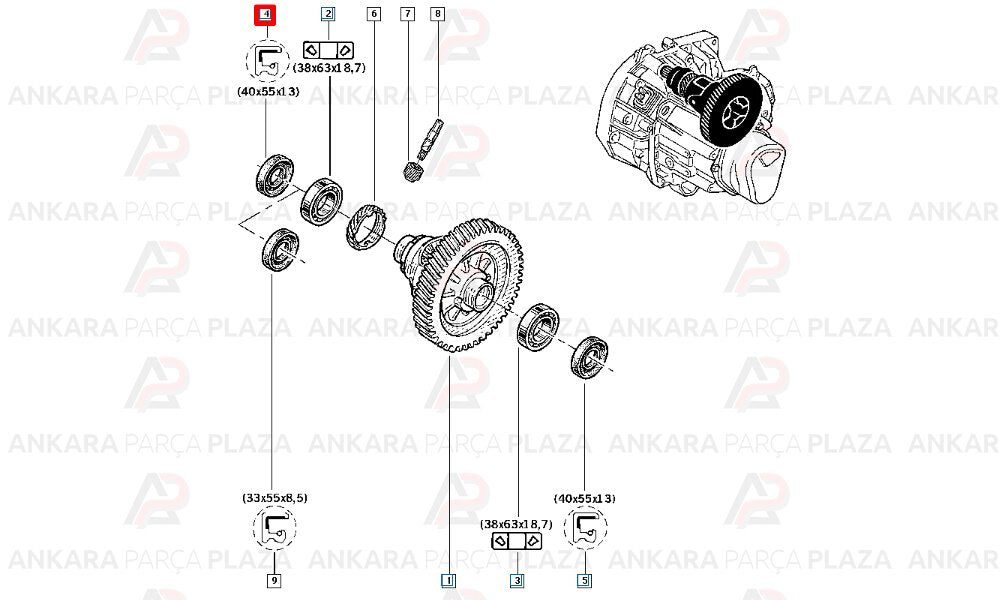 Megane 2 Defransiyel Sol Çıkış Keçesi Skt