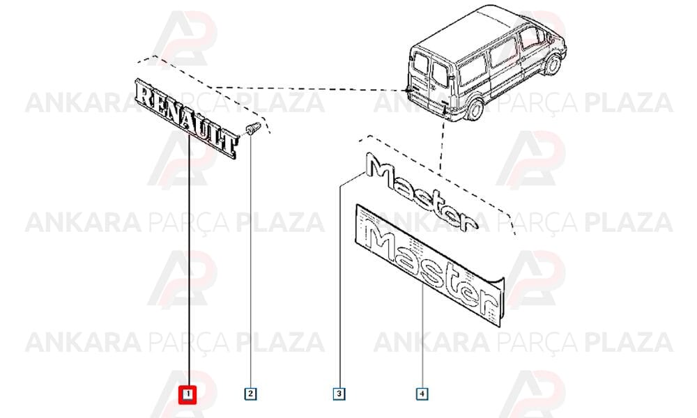 Renault Master Monogram Faz 2 Orijinal 8200112595