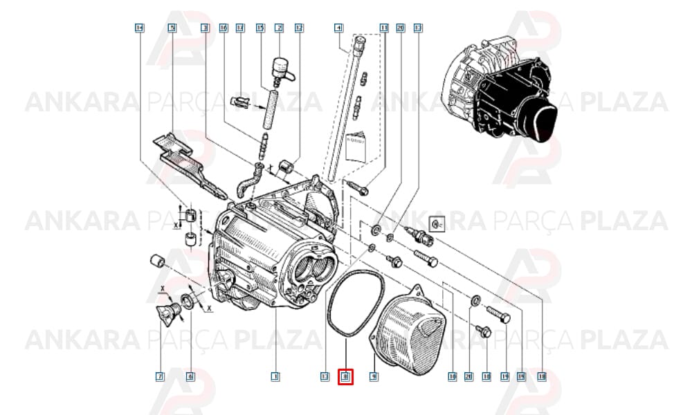 Clio Megane Renault 9 11 19 21 Şanzıman Arka Kapağı Oring Contası 154x6.25 Skt