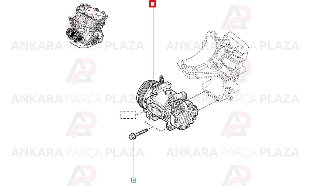 Klima Kompresörü Clio Symbol 3 8200117767 8200603434