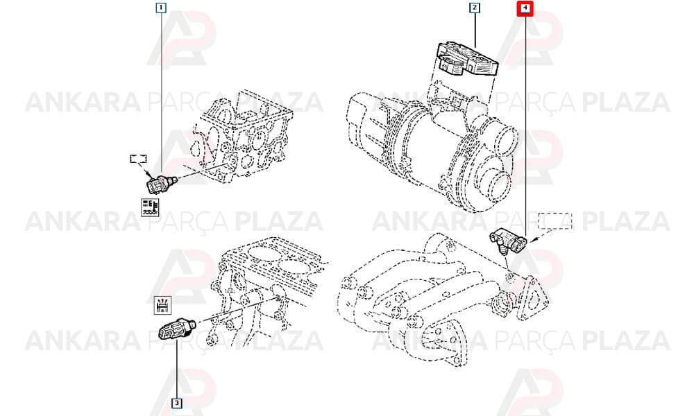 Logan, Sandero, Clio, Fluence, Kangoo, Laguna, Master, Megane, Trafic Manifold Sensörü Fae