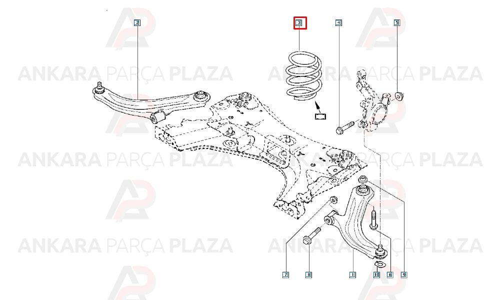 Helezon Yayı Ön Renault Modüs