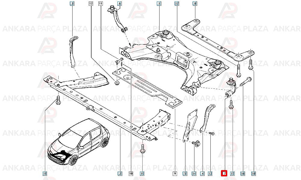 Motor Beşik Takozu Sol Clio 3 Modüs 1.2 1.4 1.6