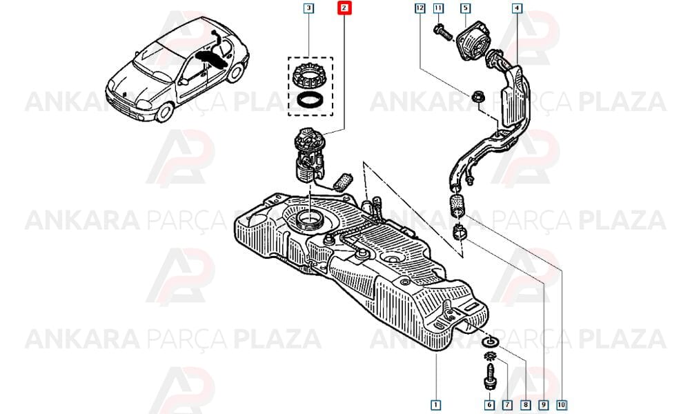 Captur, Dokker, Clio 2 1,5Dcı Yakıt Depo Şamandırası Hellux