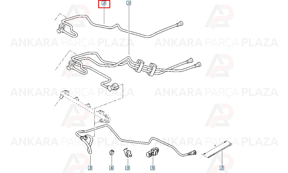 Clio 2, Kangoo, Fluence, Duster 1.4 1.6 16V Enjektör Borusu Ytt