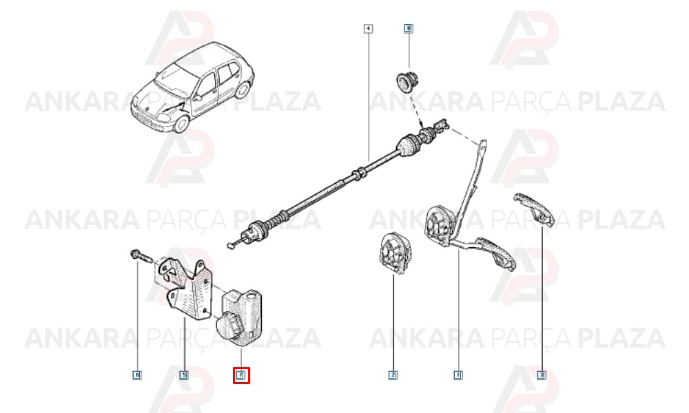 Kangoo Megane Gaz Pedal Potansiyometre Kaptörü Sensörü 8200139460