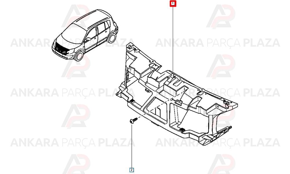 Megane Scenic 2 03 - 07 Ön Panel Orta Parça Plastik 8200140174