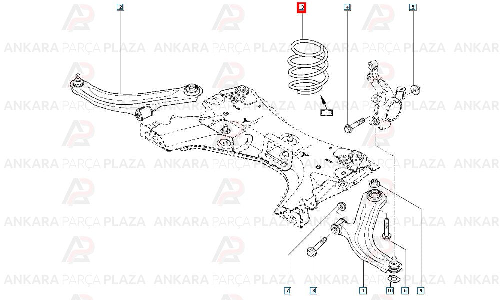 Helezon Yayı Ön Renault Clio 3