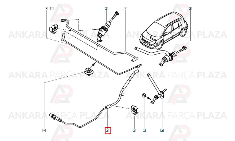 Megane 2 Scenic Kangoo 3 Debriyaj Borusu 8200151777