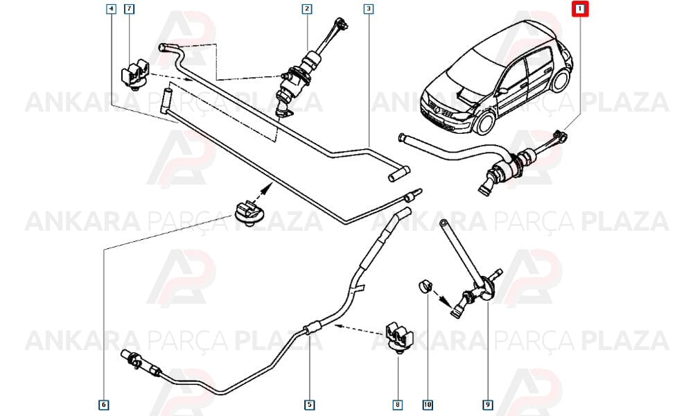 Hidrolik Debriyaj Merkezi Megane 2 8200151778