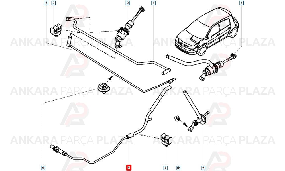 Megane 2 Debriyaj Borusu 8200151783