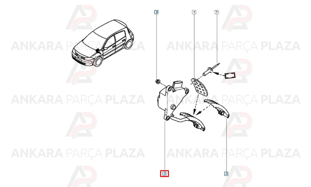 Megane 2 Gaz Pedali Hiz Kontrollü Araçlar Için 8200153270