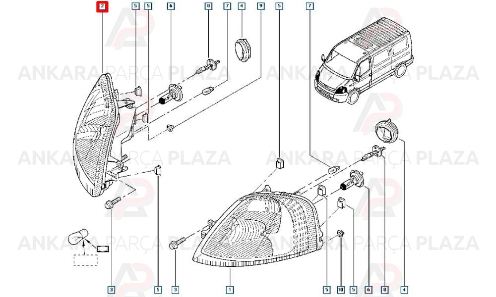 Far Sağ Elektrikli Motorlu Master 2004 - 2009