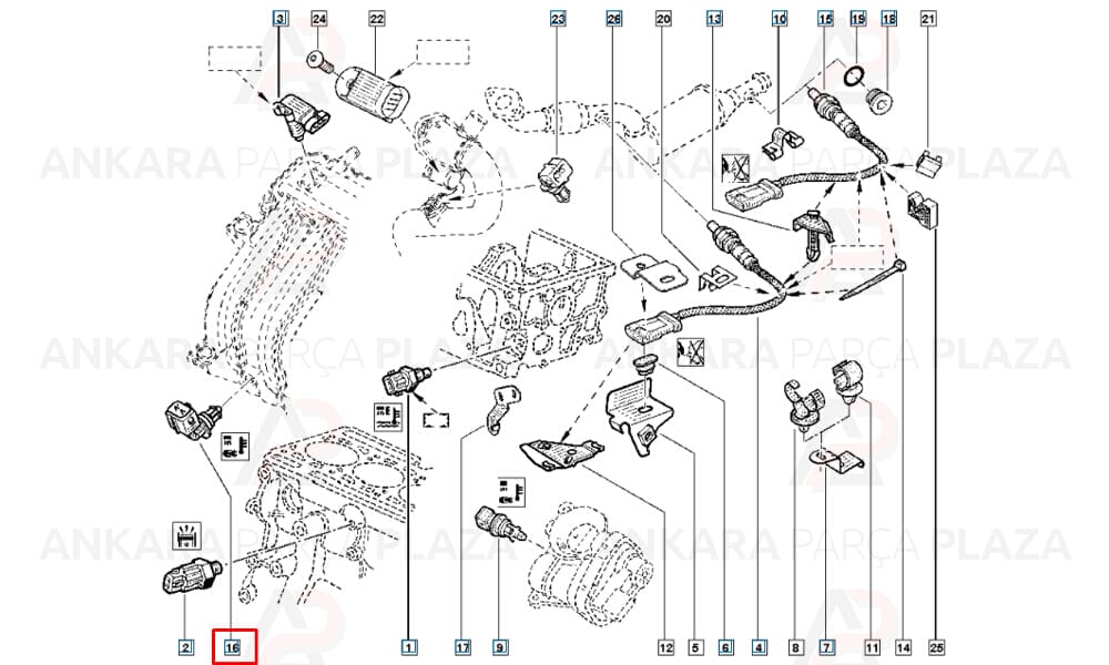Captur, Dokker, Logan, Sandero, Clio, Kangoo, Megane Yakıt Basınç Sensörü Valeo