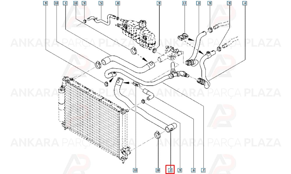 Radyatör Alt Hortumu Clio 3 Modüs Note Mıcra 1.5Dcı