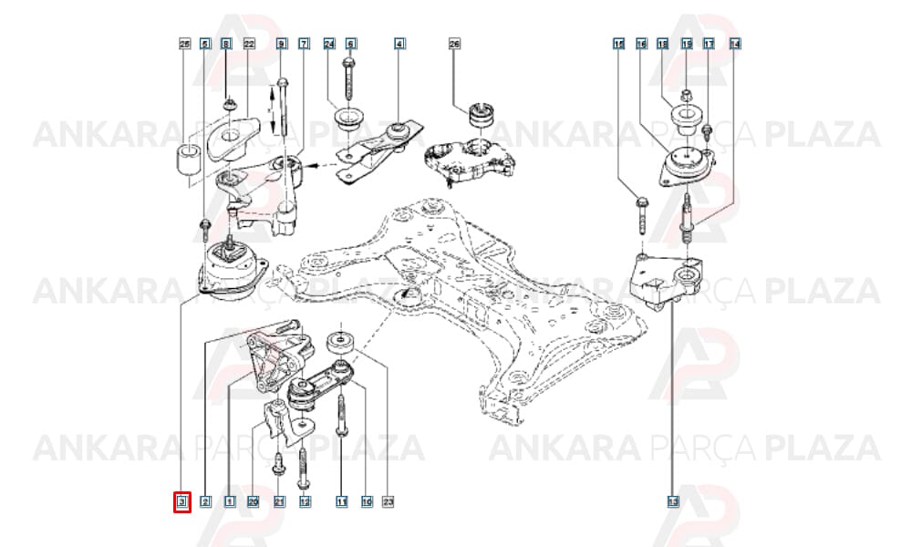 Motor Kulak Sağ Laguna 2 8200181589 8200052026