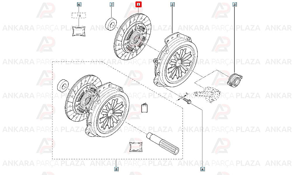 Debriyaj Seti 3Lü Baskı Disk + Hidrolik Rulman Megane 2 1.5 Dcı 100 BG