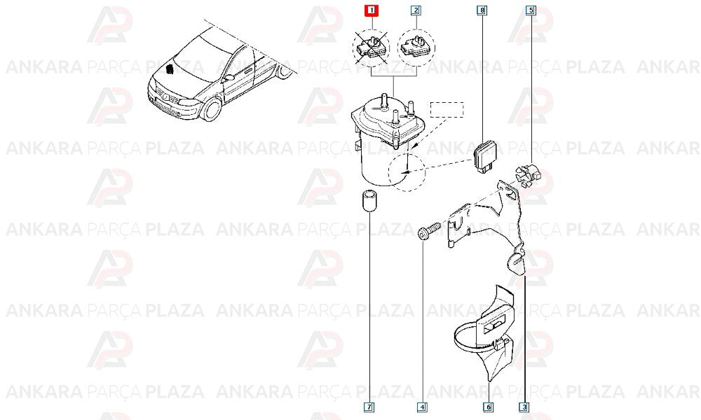Megane 2 1.5Dcı Mazot Filtresi Ufi