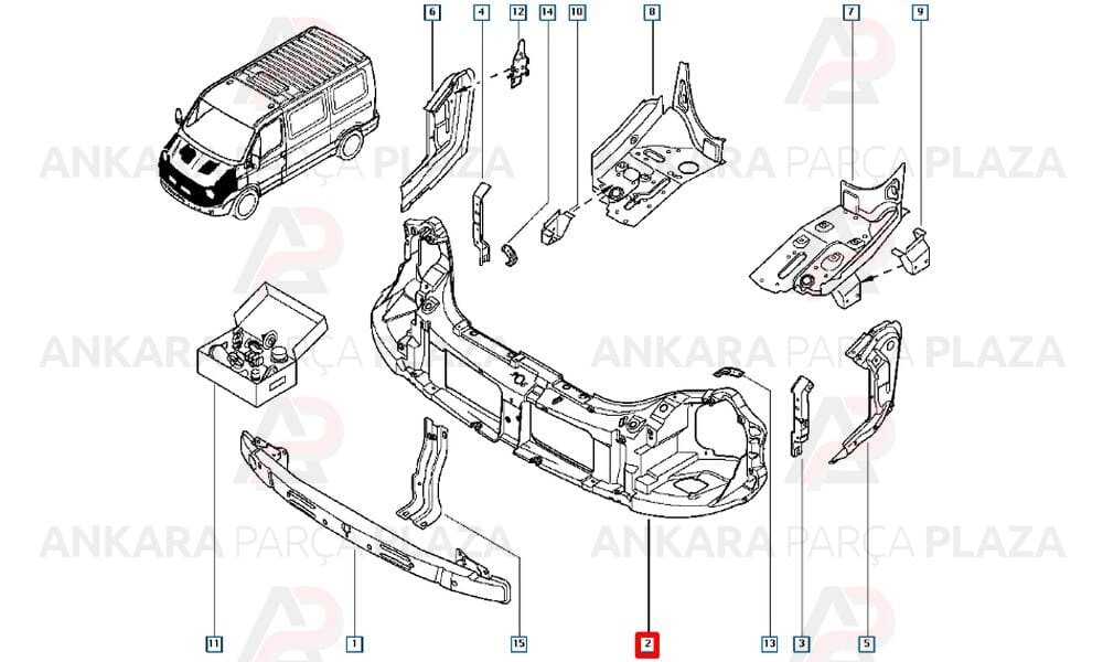 Master 04 - 10 Ön Panel Komple Plastik 8200187234