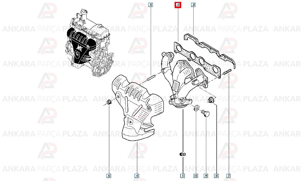 Egzoz Manifold Contası Çelik Logan 1.4 8V 1.6 8V K7M 750 K7J 710