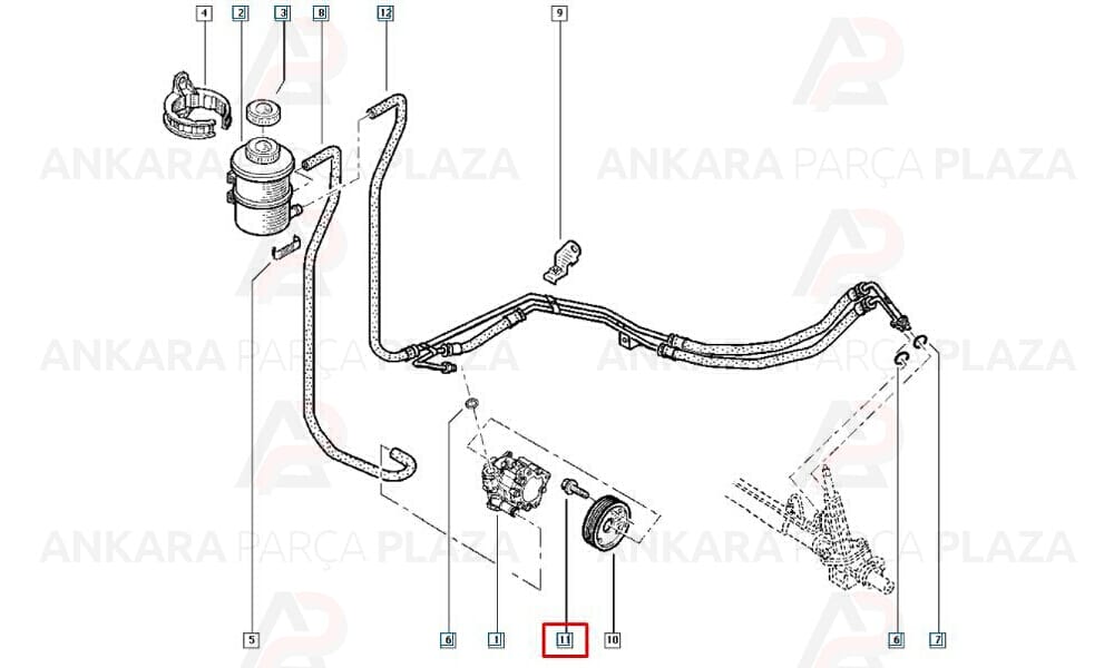 Hidrolik Direksiyon Pompası Hema Master 2 2,5Dcı/3,0Dcı 2003 >