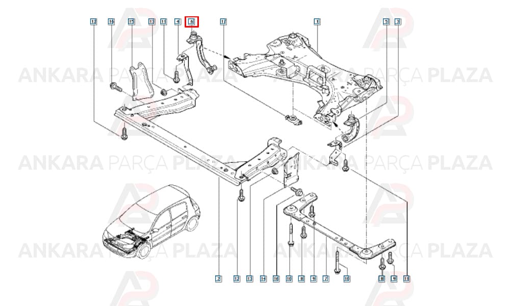 Motor Beşik Takozu Sağ Megane 2 Scenic 2 1.4 1.6 2002 >