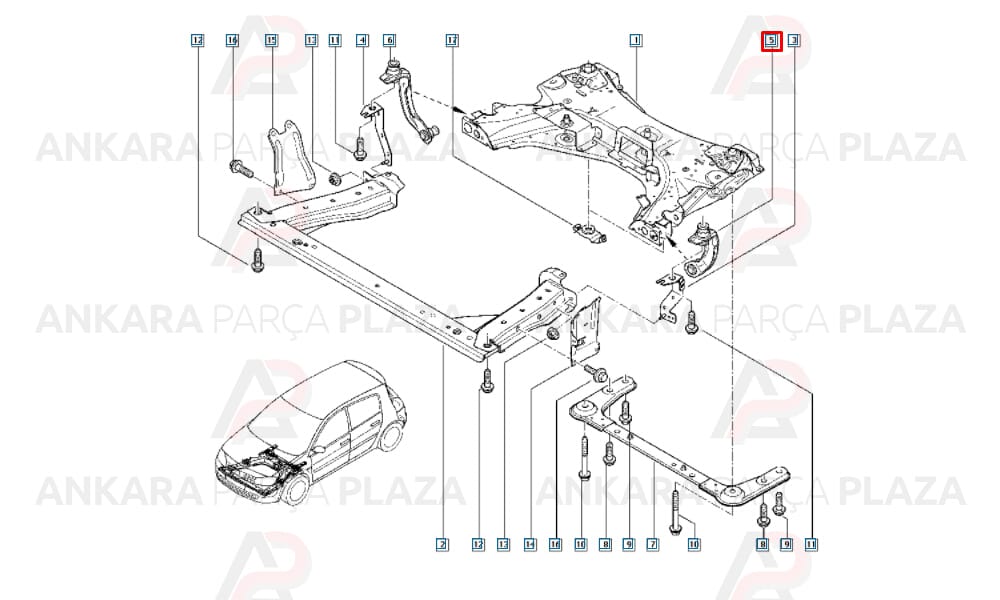 Motor Beşik Takozu Sol Megane 2 Scenic 2 1.4 1.6 2002 >
