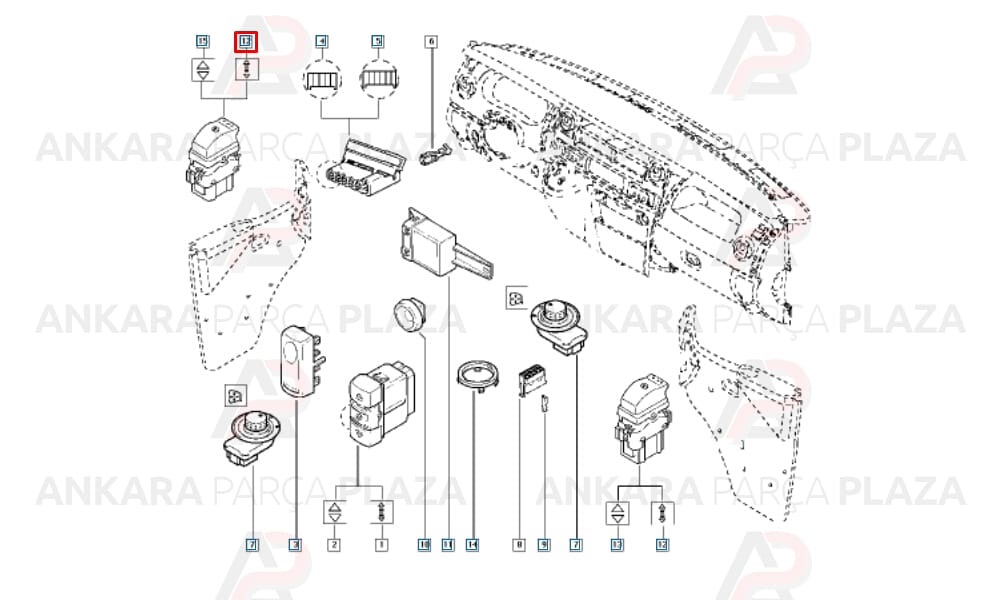 Renault Master Sol Cam Butonu 2004-2010 Arası Mcar