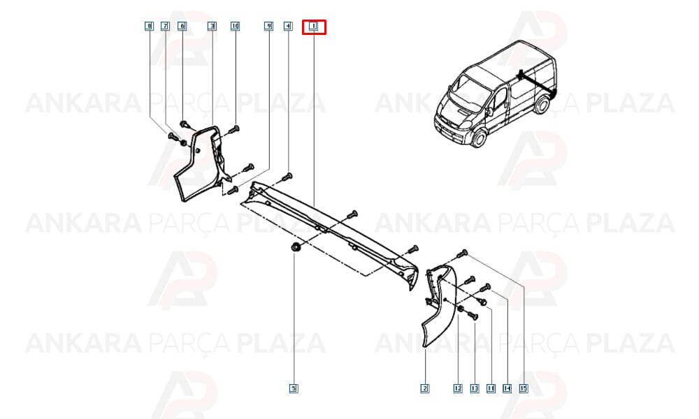 Trafic 2 Arka Tampon Meydan