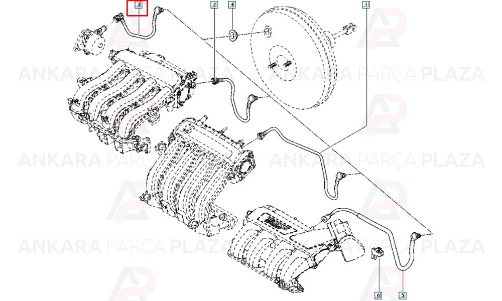 Clio 3 1.5 Dcı Servo Fren Hortumu Rapro