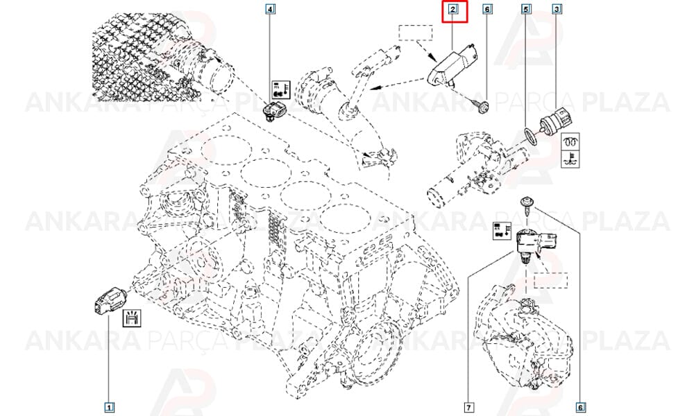 Captur, Dokker, Clio 3, Kangoo 1,5 Dcı Yakıt Basınç Sensörü Sagemfrans