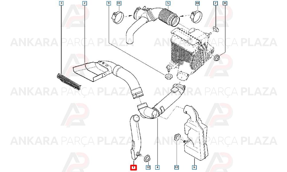 Hava Filtre Borusu Megane 2 Scenic 8200231857